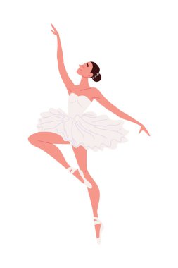 Balerin, izole edilmiş bale ikonu çalışıyor.