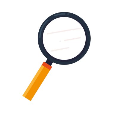 Büyütme cam simgesi beyaz arkaplan