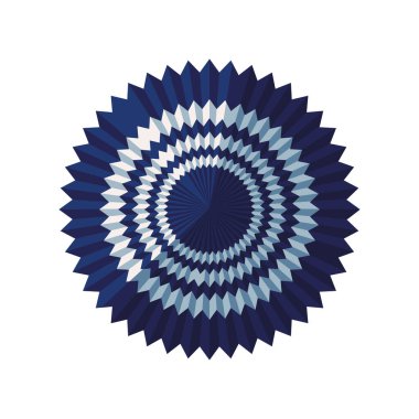 mavi rosette simgesi izole edildi