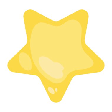 İzole edilmiş altın yıldız simgesi