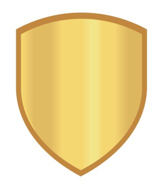 Altın Kalkan tasarımı simgesi izole edildi