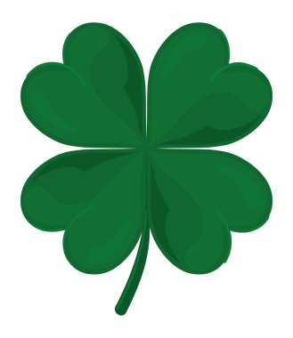 Yonca simgesi izole edilmiş beyaz arkaplan