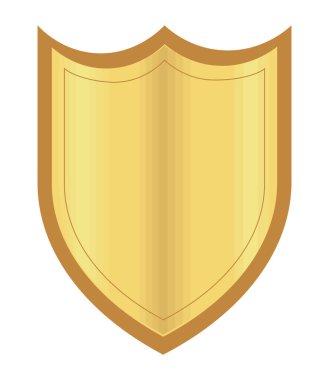 Altın Kalkan vektör simgesi izole