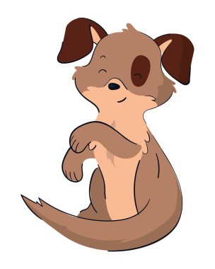 Tatlı köpek hayvan simgesi izole edildi