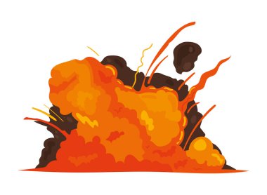 patlama yassı simgesi izole tasarımı