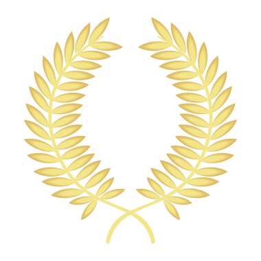 Altın amblem izole edilmiş ikon bırakıyor