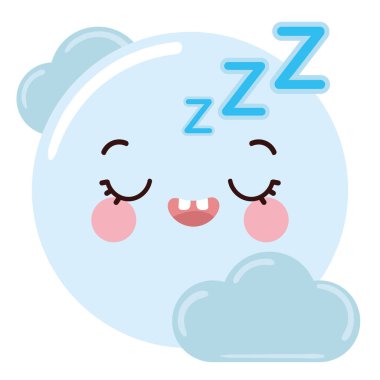 Tatlı ay ikonu yalnız uyu