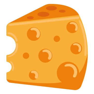 Dilimlenmiş peynir ikonu izole edilmiş