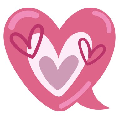 Kalp Sevgililer Günü simgesi izole