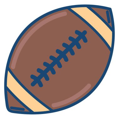 Amerikan futbol topu ikonu izole edildi