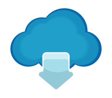 bulut depolama Glasmorfizm simgesi izole edilmiş biçimi