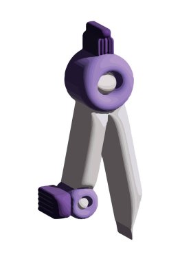 okul pusula simgesi izole edildi