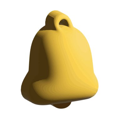 Çan simgesi düz izole edilmiş beyaz arkaplan