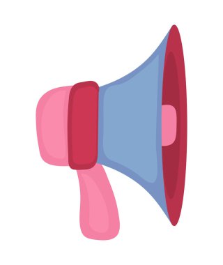 megafon ekipmanı düz simge izole