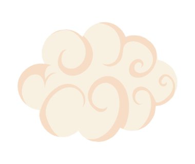 Çin bulut simgesi izole tasarımı