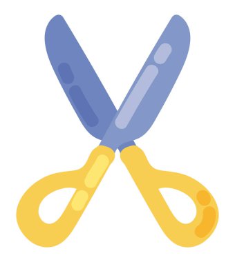 Makas ikonu düz izole