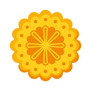 Çin altın çiçek ikonu izole