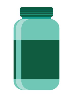 Eczane tıbbi kap simgesi izole edilmiş tasarım