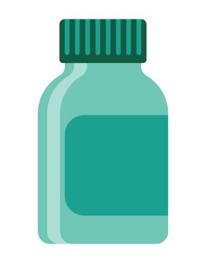 Eczane kabı boş simgesi izole edildi