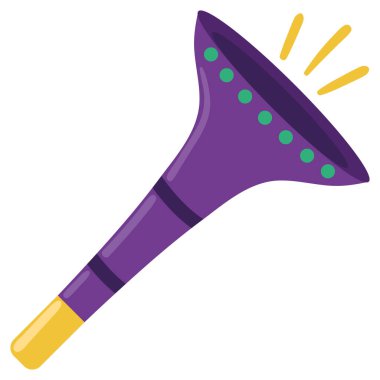 Boynuz Mardi Gras simgesi izole