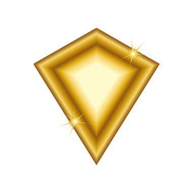 Altın Kalkan tasarımı simgesi beyaz arkaplan