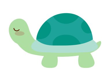 Kaplumbağa sevimli hayvan simgesi izole