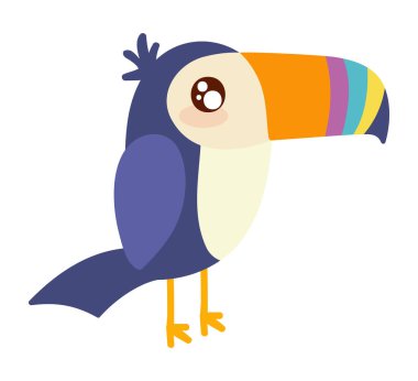 Toucan şirin hayvan simgesi izole
