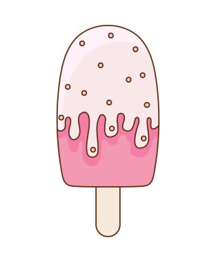 dondurma fast food ikonu izole