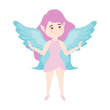 şirin peri çizgi film simgesi beyaz arkaplan