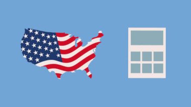 usa election day animation ,4k video animated