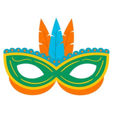carnival mask icon white background