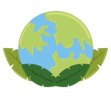 world map ecology icon white background