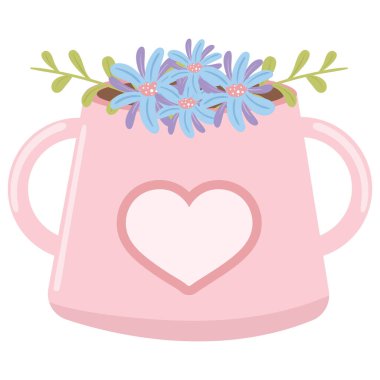 pot with flowers spring icon