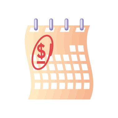 tax calendar reminder icon white background