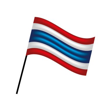 thailand national flag icon vector style