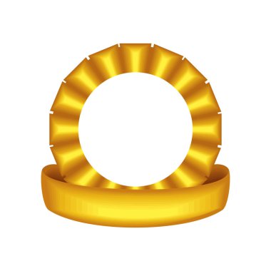 golden award banner icon white background