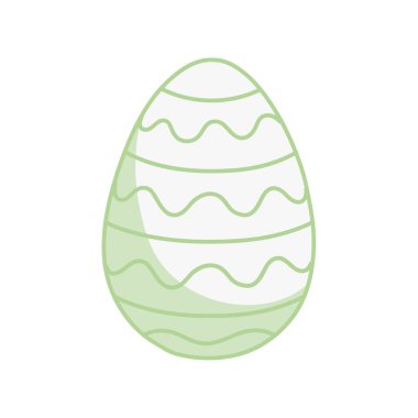 decorative egg easter icon white background