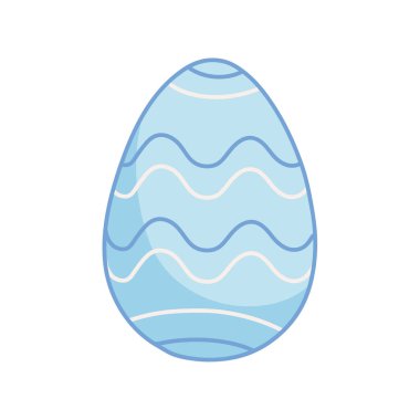 blue egg easter icon white background