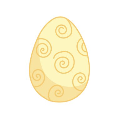yellow egg easter icon white background