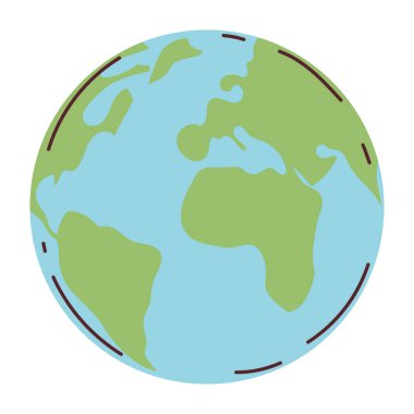 earth map icon white background