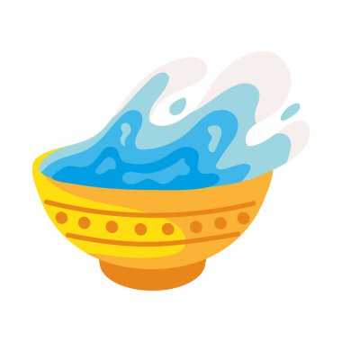 water in bowl songkran festive icon