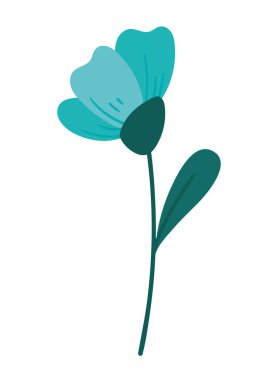 blue flower spring vector icon design