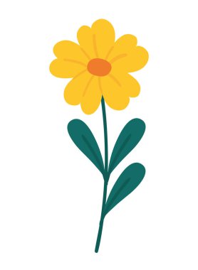 yellow flower spring vector icon design