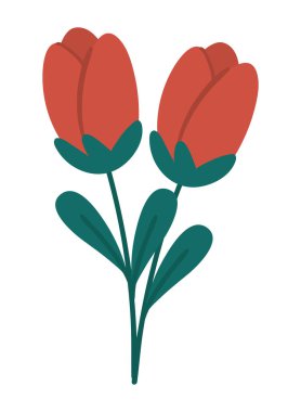 flowers foliage spring vector icon