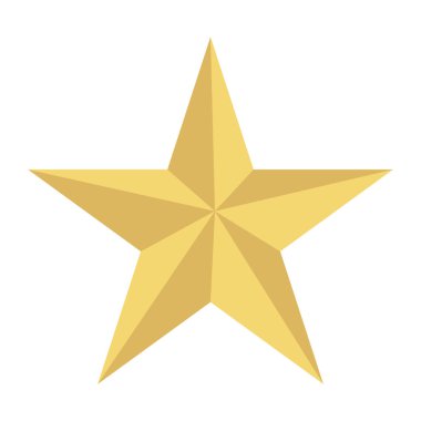 gold star decoration vector icon