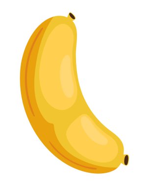 banana fruit icon white background
