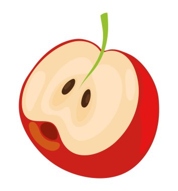 elma meyvesi simgesi beyaz arkaplan