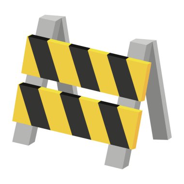 barrier icon isolated white background
