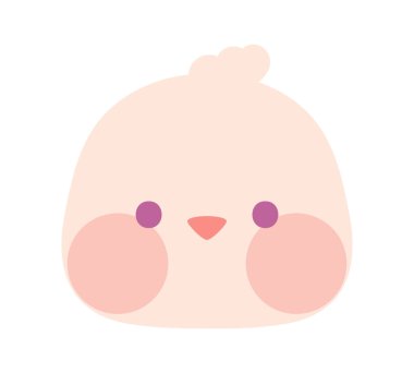 cute chicken icon white background