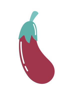 eggplant vegetable icon white background
